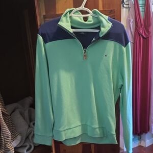 Crown & Ivy Men's Mint and Navy Zip-Up Sweater